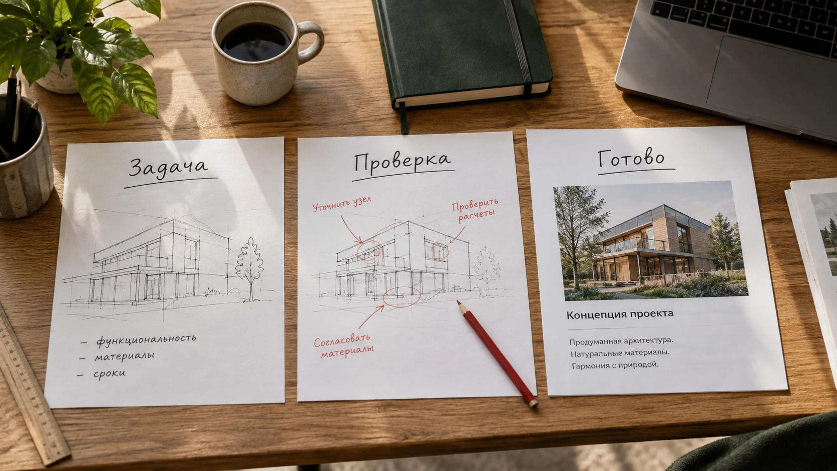 Работа над проектом: задача, проверка и готовый результат
