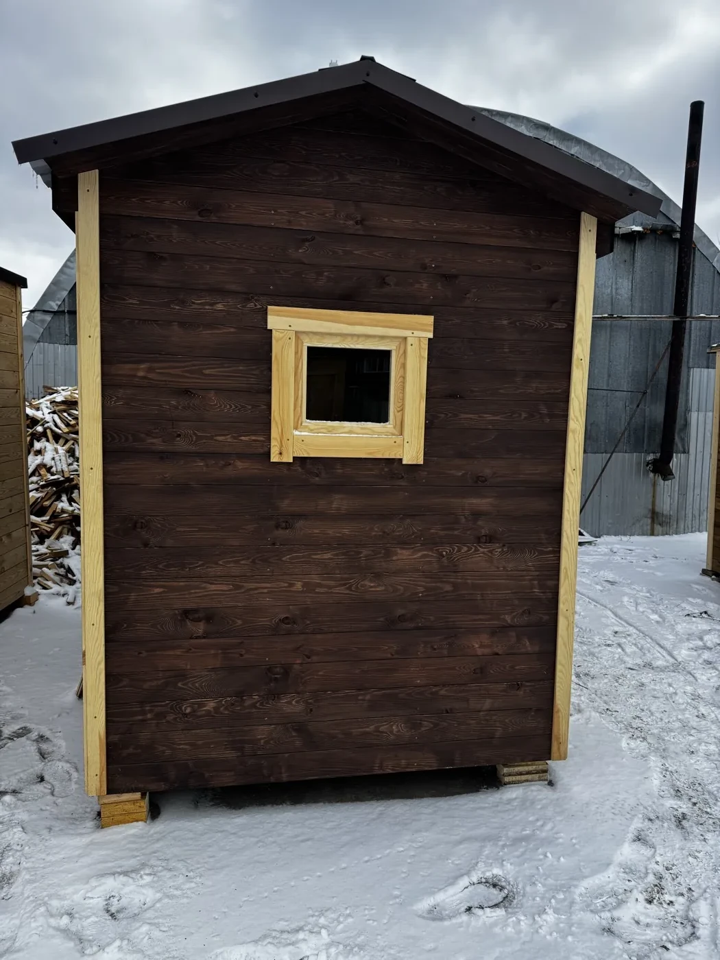 Баня каркасная 4×2 (тёмная)