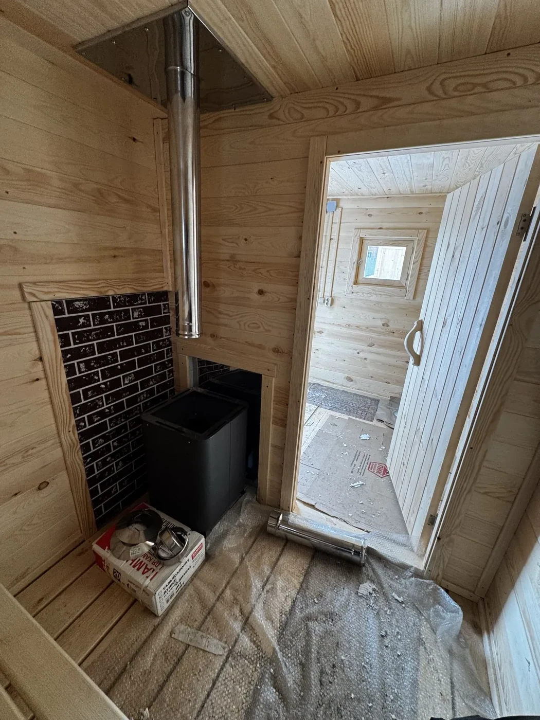 Баня каркасная 4×2 (тёмная) - миниатюра 11