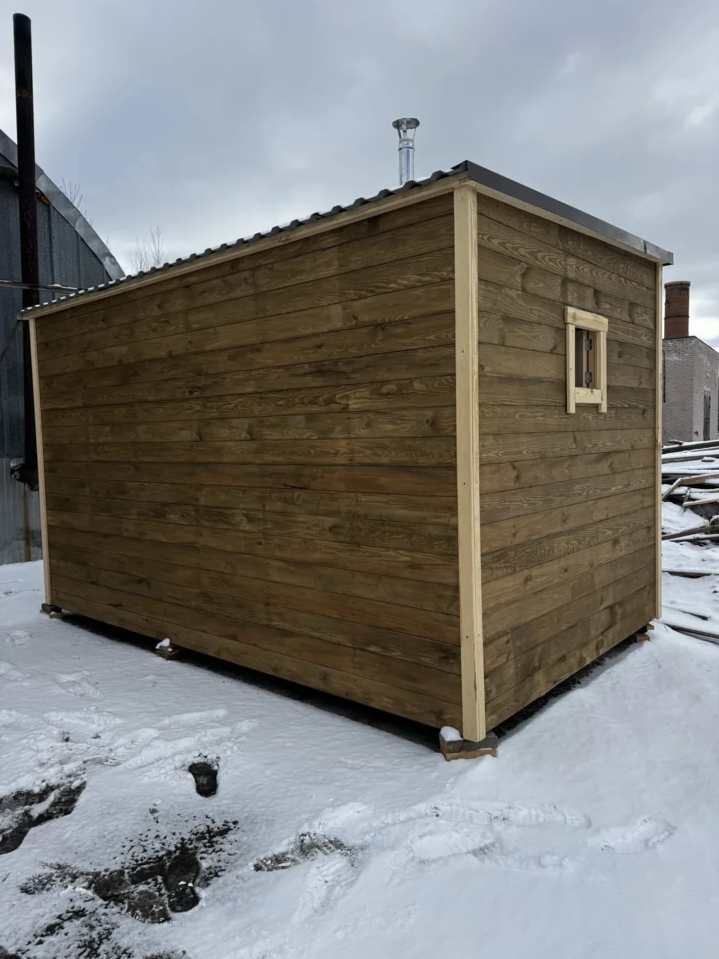 Баня каркасная 4×2,5 (светлая)