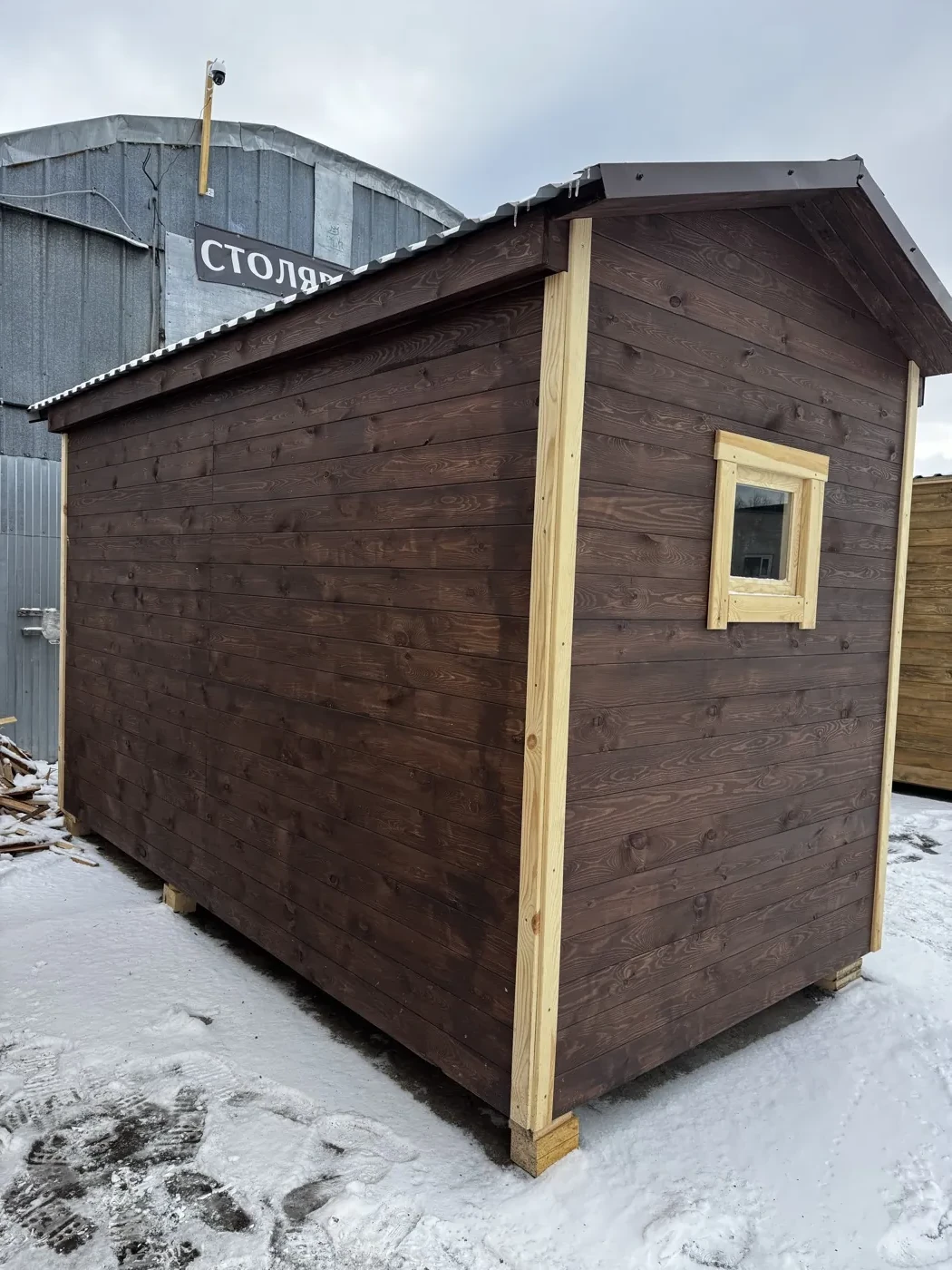 Баня каркасная 4×2 (тёмная) - миниатюра 2