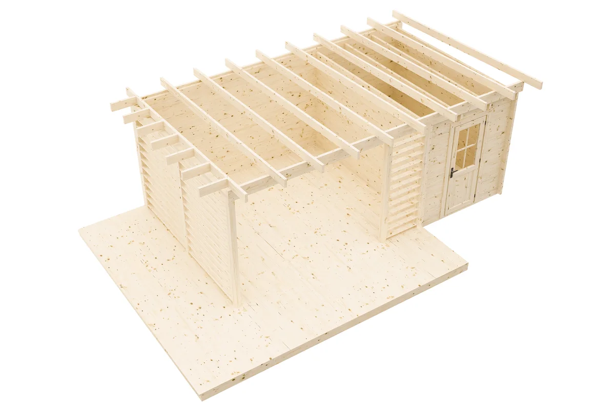 Беседка 18 с хозблоком - миниатюра 4