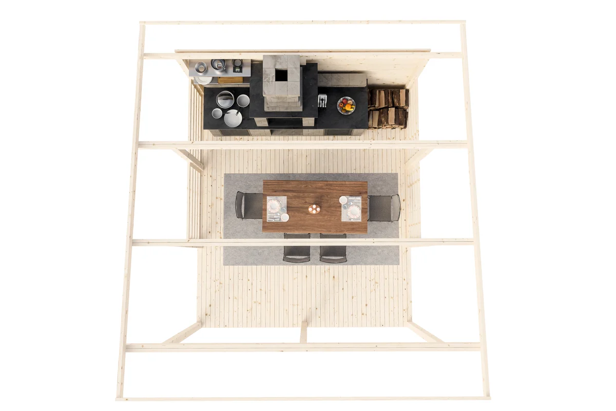 Беседка 18 односкатная - миниатюра 3