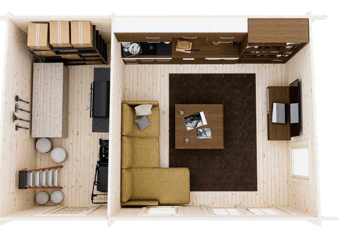 Дачный домик 21 с хозблоком - миниатюра 4