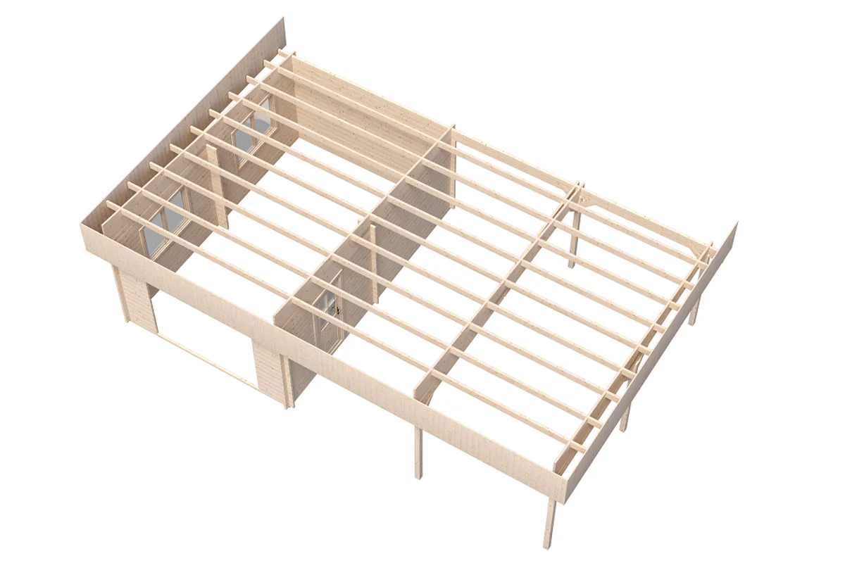 Гараж 52 дуэт с навесом - миниатюра 3